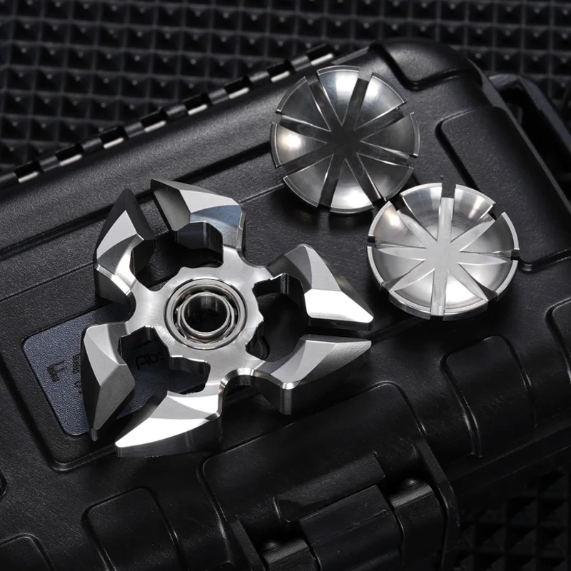 Futurista estilo Punk EDC Fidget Spinner de acero inoxidable, juguete fresco, herramienta de concentración de TDAH, juguetes para aliviar el estrés de escritorio