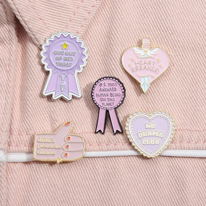 No Drama Club Enamel Pins Introverts Anonymous Always Brooches Lapel Badge Funny Proverb Jewelry Backpack Pin Gift For Friends