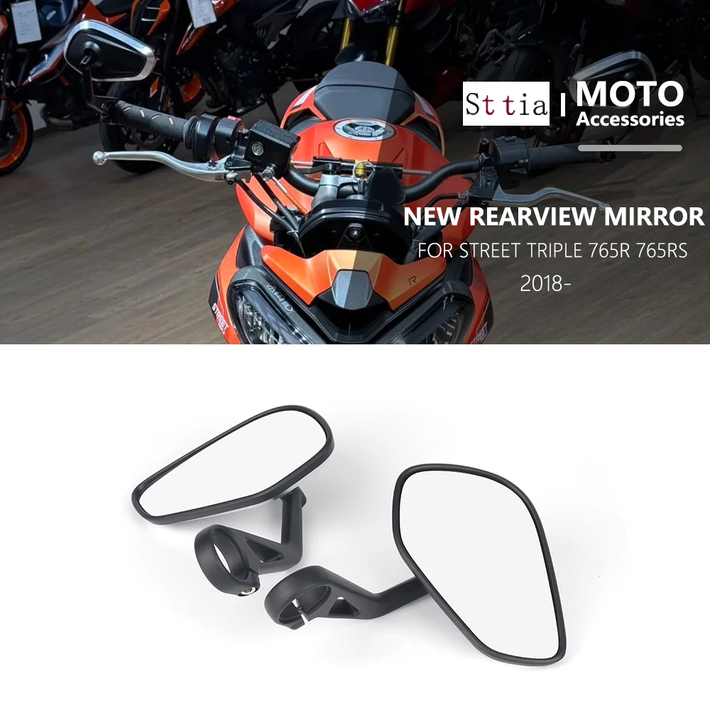 Motorcycle Handlebar Rearview Bar End Mirror For Rocket 3 Street Triple S 765 765RS 765R Trident 660 Speed Triple 1200RS 1200RR