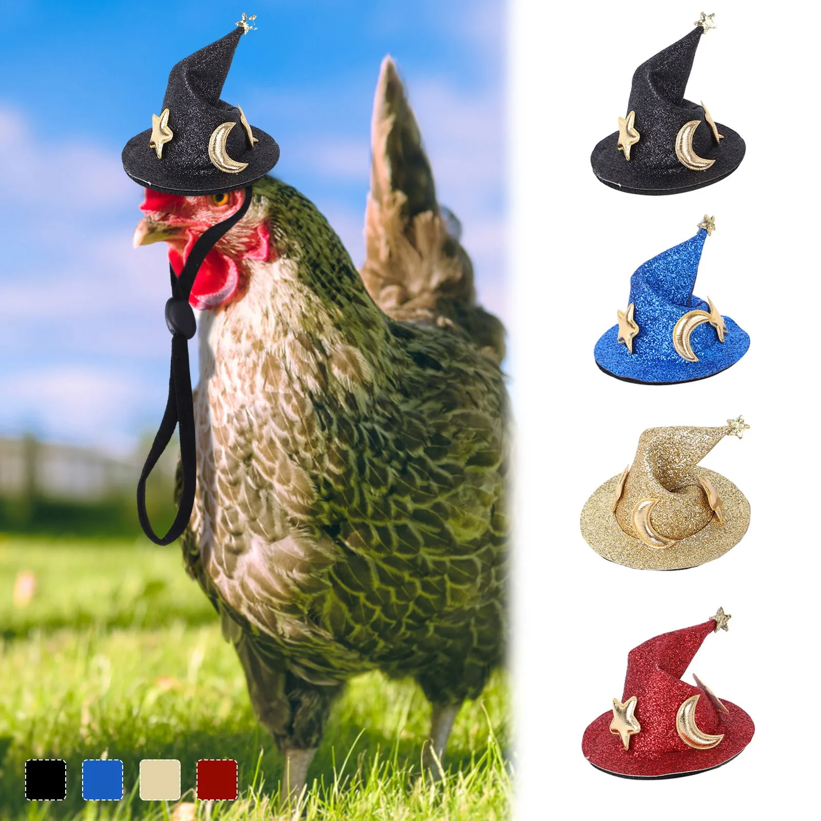 Funny Chicken Hat Mini Hat Chicken Helmets Accessories Feather Top Hat Rooster Duck Parrot Hamster Poultry Fashion Show Clothing