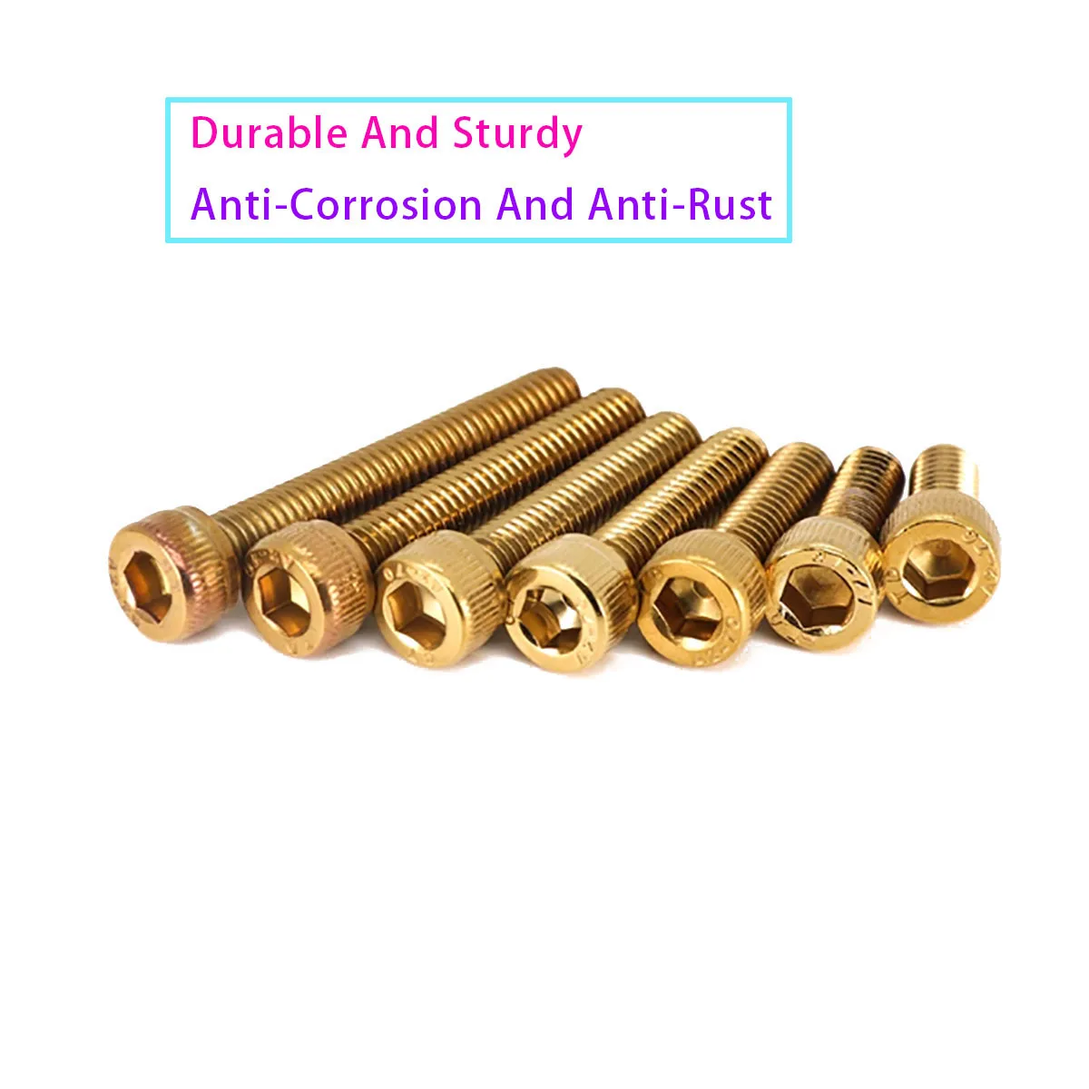 304 stainless steel titanium plated hexagonal cup-shaped bolt, corrosion-resistant high-strength M4 M5 M6 M8 M10 2