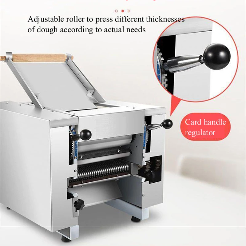 

PBOBP Pizza Dough Roller Sheeter Stainless Steel Adjustable Thickness Dough Machine For Pasta Maker Equipment