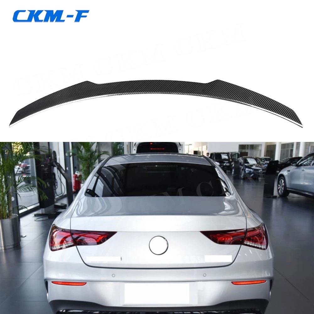 

Dry Carbon fiber Rear Boot Spoiler for Mercedes Benz W118 CLA Class Sedan 2018 + Car Trunk Duck Spoiler Lid Wing