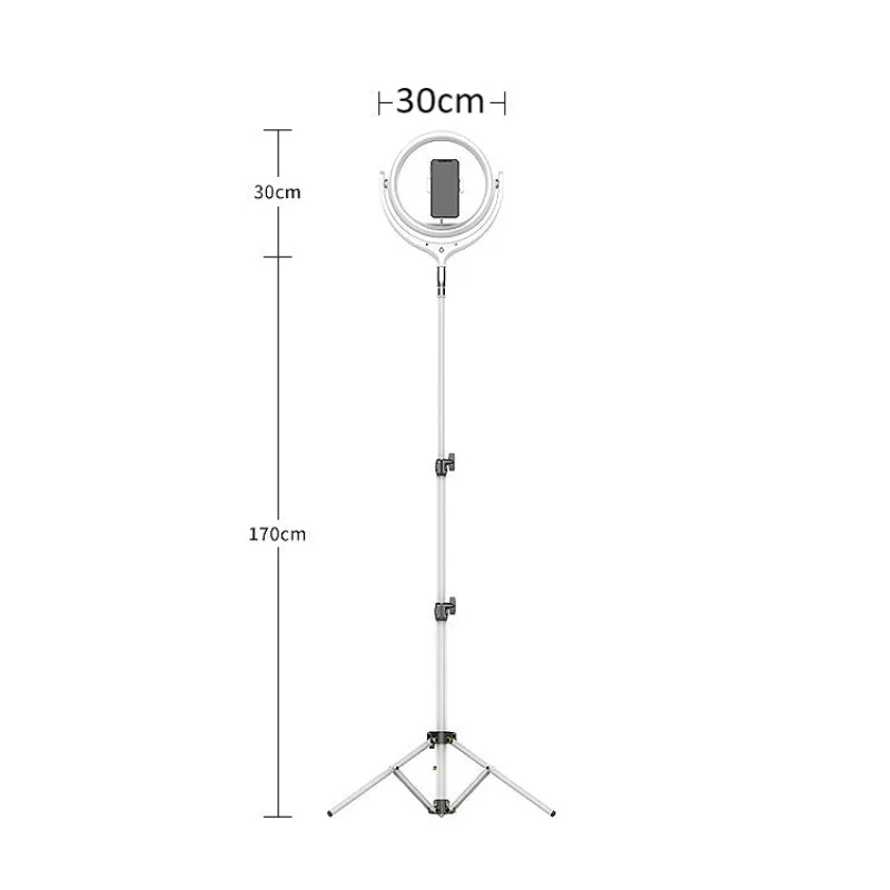 Juego de soporte de suelo LED con luz de relleno 539B, luz de belleza de 12 pulgadas, atenuación sensible al tacto, tres temperaturas de Color