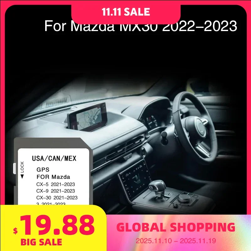 

Sat Nav for Mazda MX30 2022 2023 Vehicle System Navigation Update Maps SD Memory Card Cover USA CAN MEX