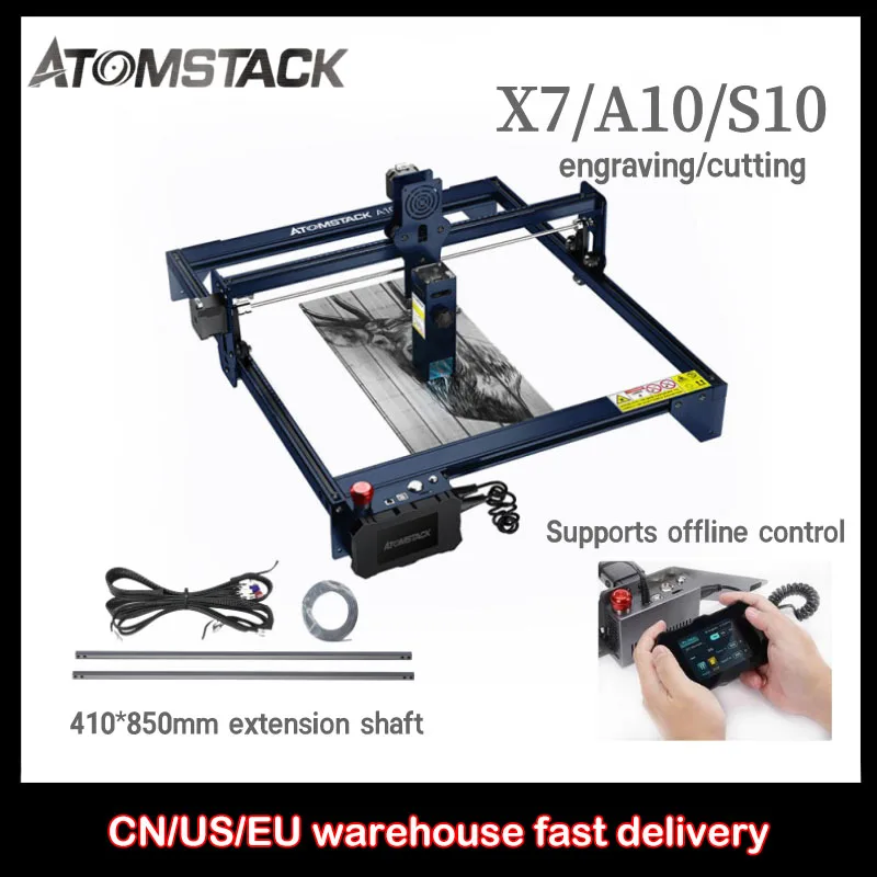 Nuovo ATOMSTACK X7 A10 S10 PRO Incisione Laser Per Metallo 50W CNC Protezione Degli Occhi Desktop Acrilico Marcatura Laser Taglio del Legno