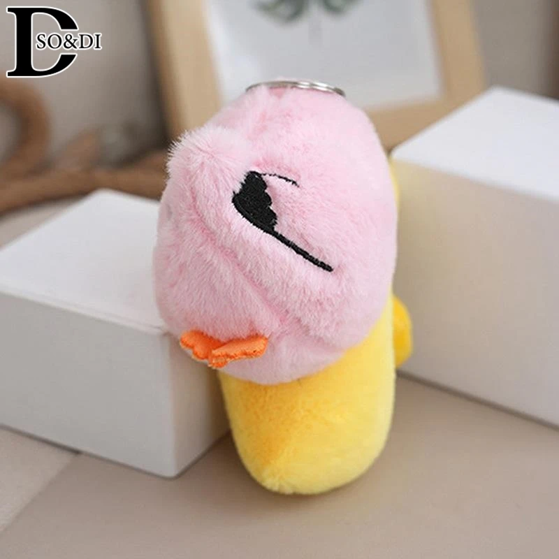 Cartoon Plush Keychain Stuffed Plush Cartoon Pelican Key Chain Bags Hanging Decoration Car Keys Backpack Pendant