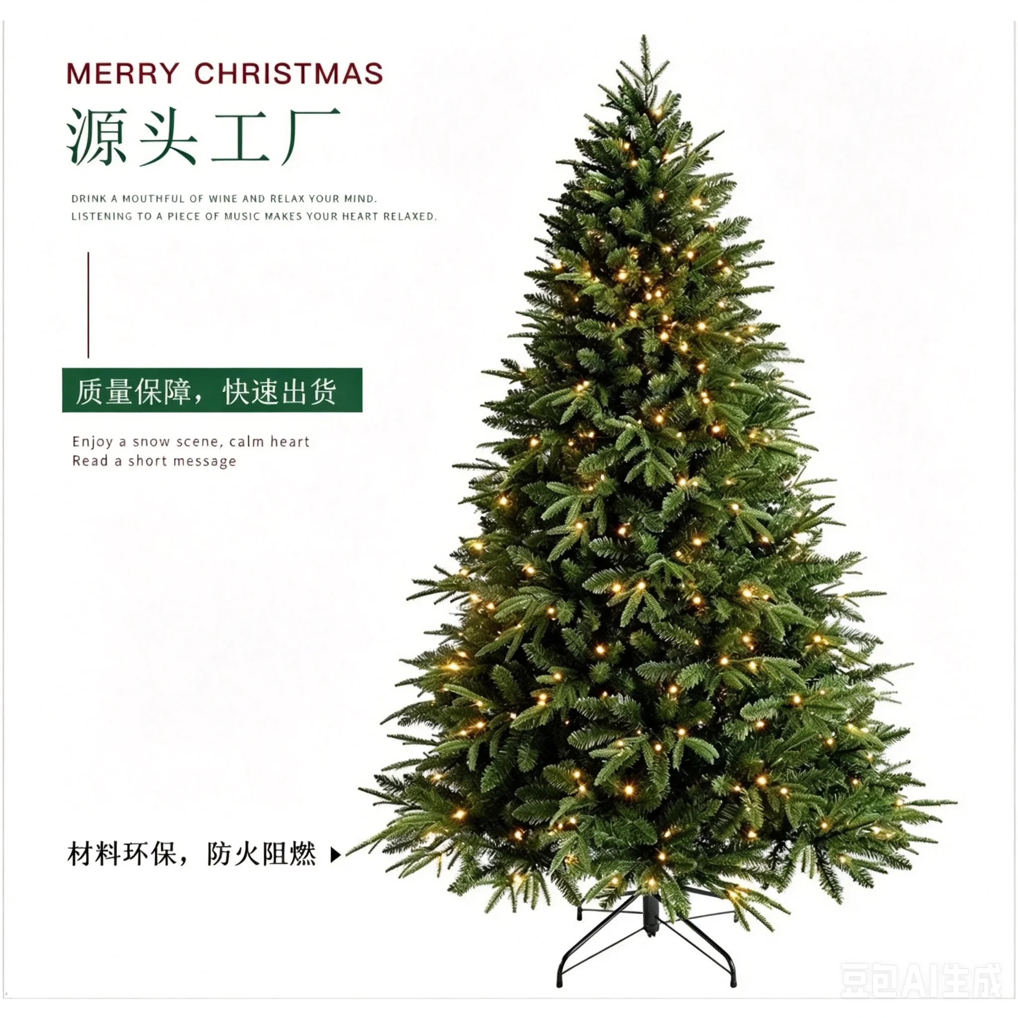 1.2 M 1.8 M PE Mixed Christmas Artificial Tree Encrypted Christmas Tree Source Factory Xmas Decoration Simulation Tree
