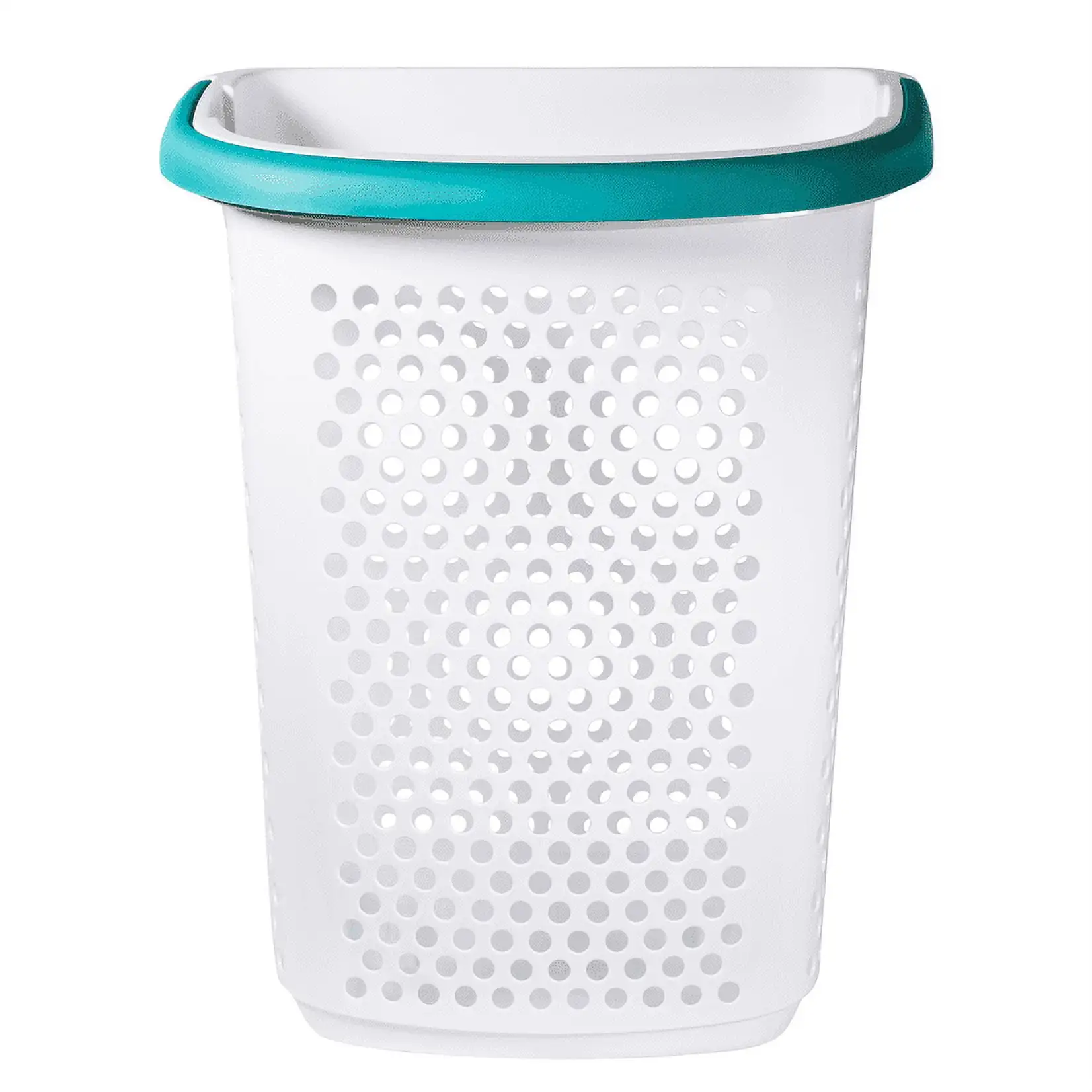 

2 Bushel Rolling Plastic Laundry Hamper with Pop-up Handle, White, Adult / Tween