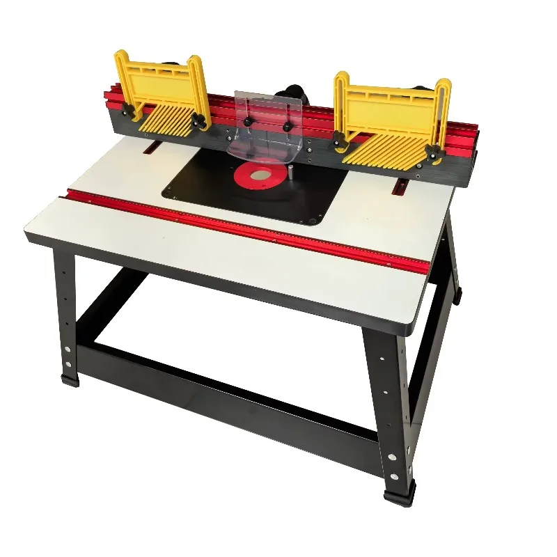 Mini mesa enrutadora Vertical con valla de aluminio, con nuevo MDF de madera para bancos de carpintería, sistema de enrutamiento de sobremesa