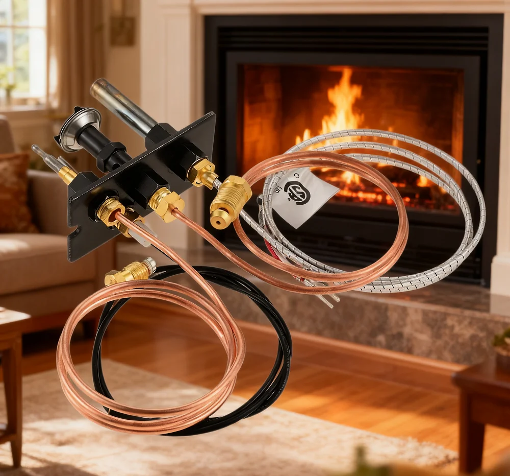10002264 Natural Gas Pilot Thermopile/Thermocouple/Ignitor Wire Kit for HHT Majestic Temco Monessen Vermont Castings Fireplace