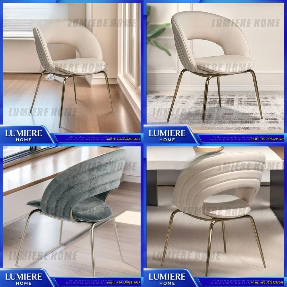 

Modern Minimalist Dining Chair for Home Hotel Starry Night Design Italian Style Luxury Backrest Chair Nordic Designer High End