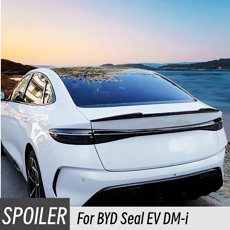 

Для 2022-2024 BYD Seal EV DM-i Black Carbon Автомобильная Задняя Крышка багажника Ducktail, спойлер, крылья, внешняя Настройка, аксессуары, детали