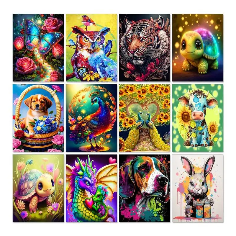 

SDOYUNO Diy Acrylic Painting By Numbers Cow Handpainted Art Picture Paint Diy Gift Coloring With Numbers For Home Decors