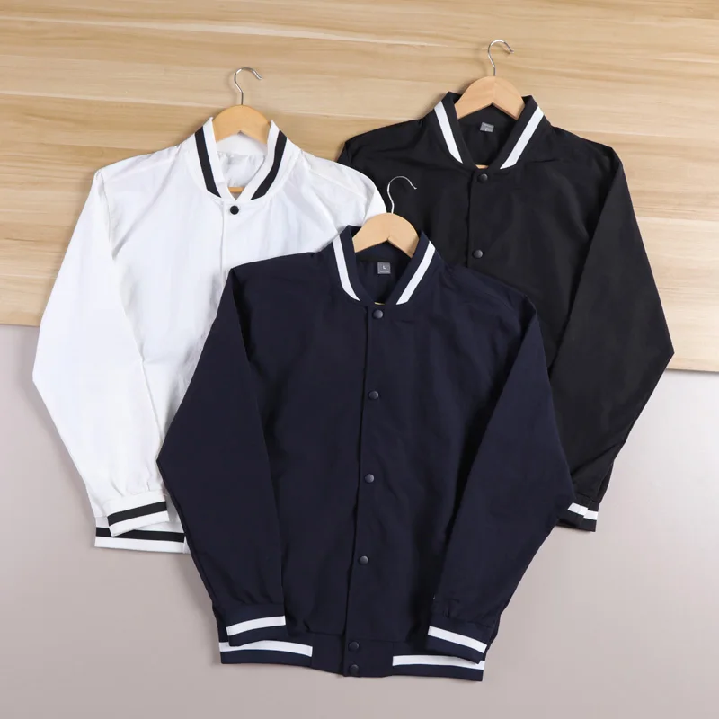

Lightweight Breathable Men's Casual Color Outdoor Baseball Collar Jaet Faionable Autumn Outerwear Color Blo Design