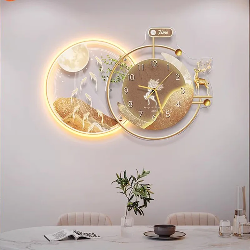 Modern Luxury Wall Clocks Art Mural Aesthetic Design Fashion Wall Watch Nordic Large Big Horloge Murale Living Room Decoration