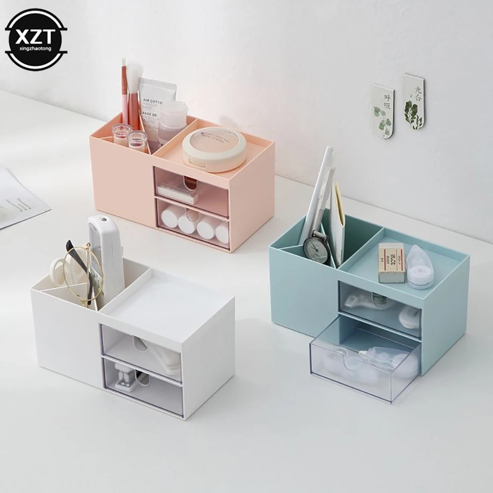 Desktop Organizer โรงเรียนเครื่องเขียน Office Organizer Desktop เครื่องเขียน Organizer ความจุขนาดใหญ่เครื่องมือลิ้นชัก