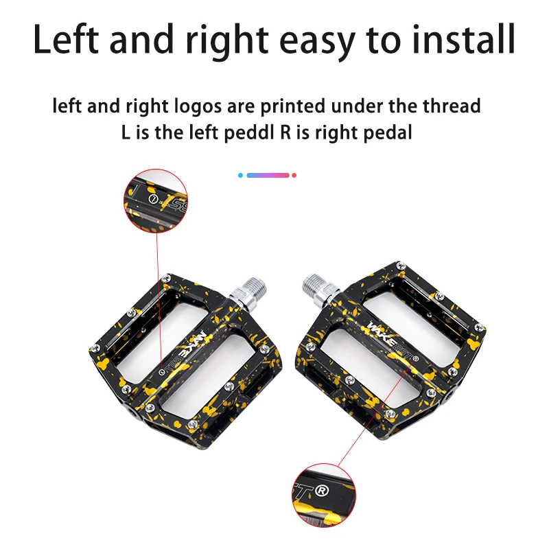 ويك دراجة هوائية جبلية دواسة DU + تحمل ختم خفيفة مسند القدم الألومنيوم دراجة الملحقات المضادة للانزلاق لركوب الدراجات على الطرق الجبلية