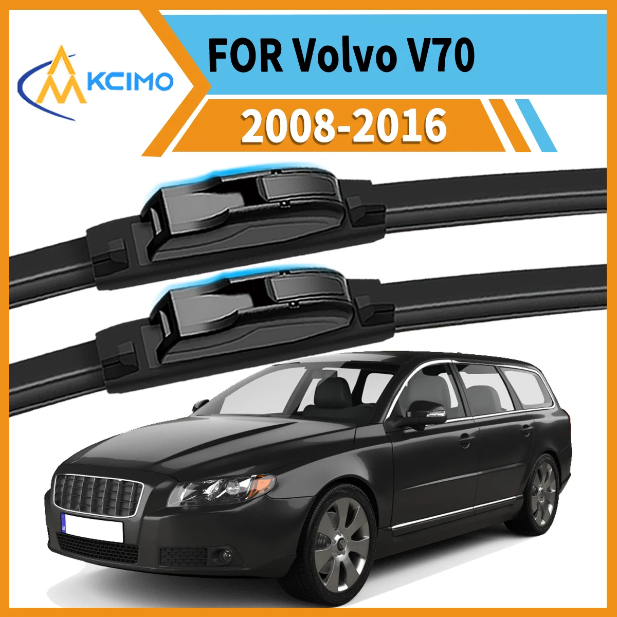 

Engineered for Performance 2PCS Front Wiper Blades for Volvo V70 2008-2016 All-Season Reliability Clear Vision Quiet Operation