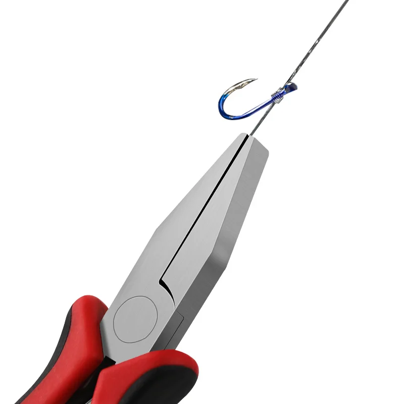 1PC 4.5-inch Multi-Purpose Fish Hook Tying Line Fishing Gear Accessory Pulling Line Pliers Durable Fishing Line Tool for Anglers