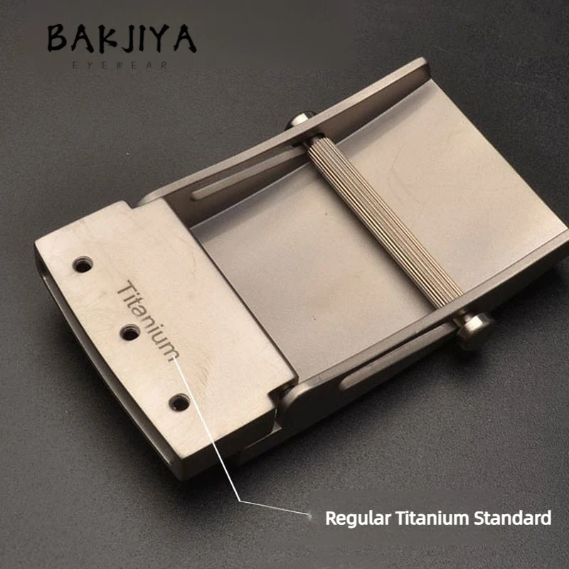 

1pc Pure Titanium Buckle for Men - Toothless No-Hole Auto Buckles - Durable Rustproof Hypoallergenic Roller Belt Clasp 36/39mm