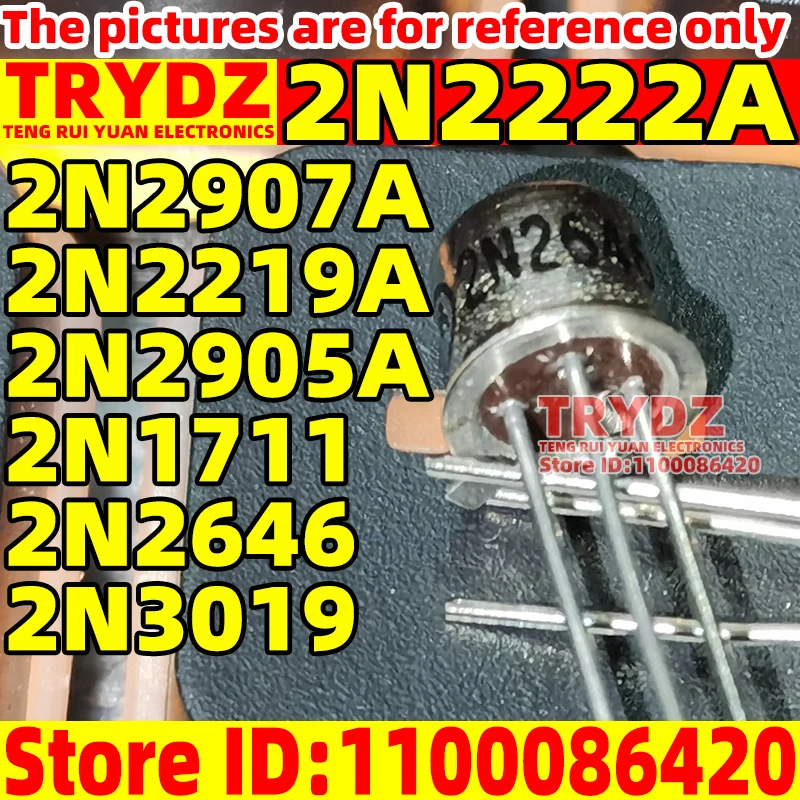 10-1pcs New 2N2222A 2N2907A 2N2219A 2N2905A 2N1711 2N2646 2N3019 TO-39 Gold seal transistor