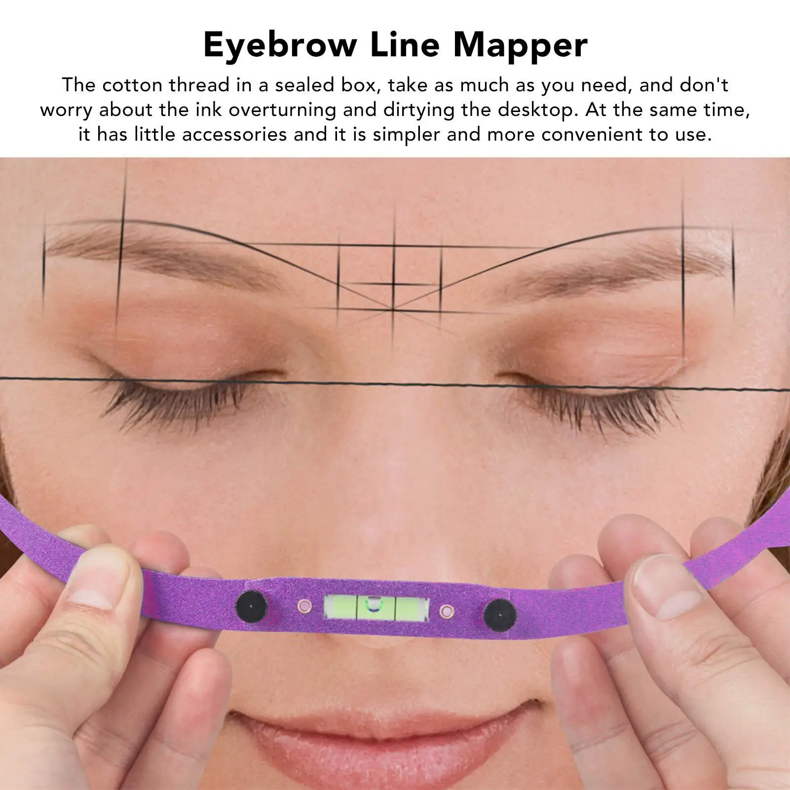 Foldable Eyebrow Ruler Marker - Microblading Mapping Tool for Precise Arch Measurement & for salon Makeup Accessory