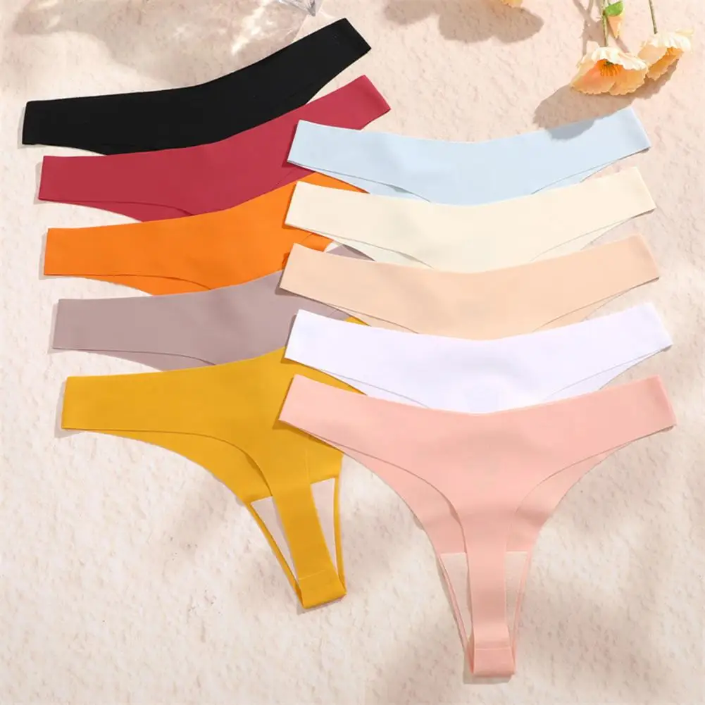 New Women's Panties Female Seamless Underwear Solid Ice Silk Lingerie 10 Pieces Women Panties 10 Pieces Free Shipping