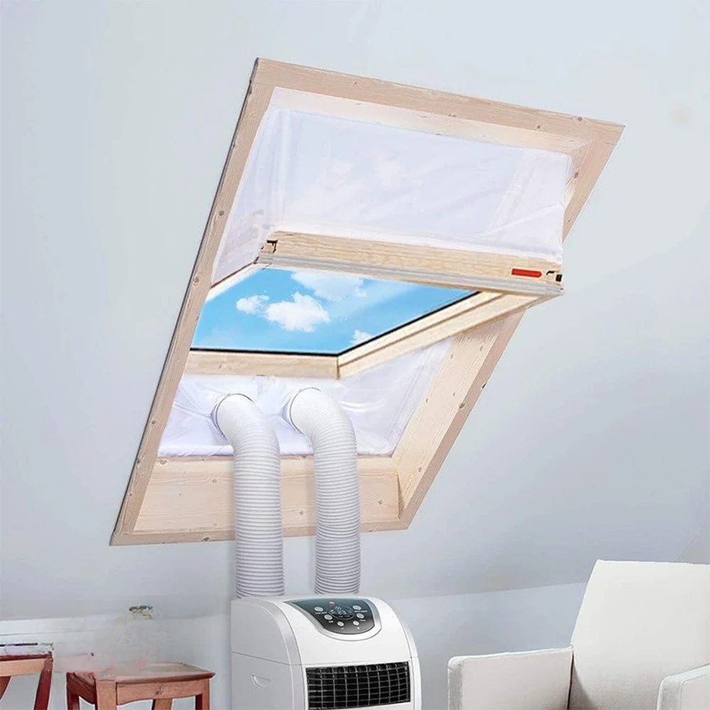 Polyester-Based Window Seal Cloth for Portable Air Conditioners with Zipper Reinforced Hose Opening and Closure