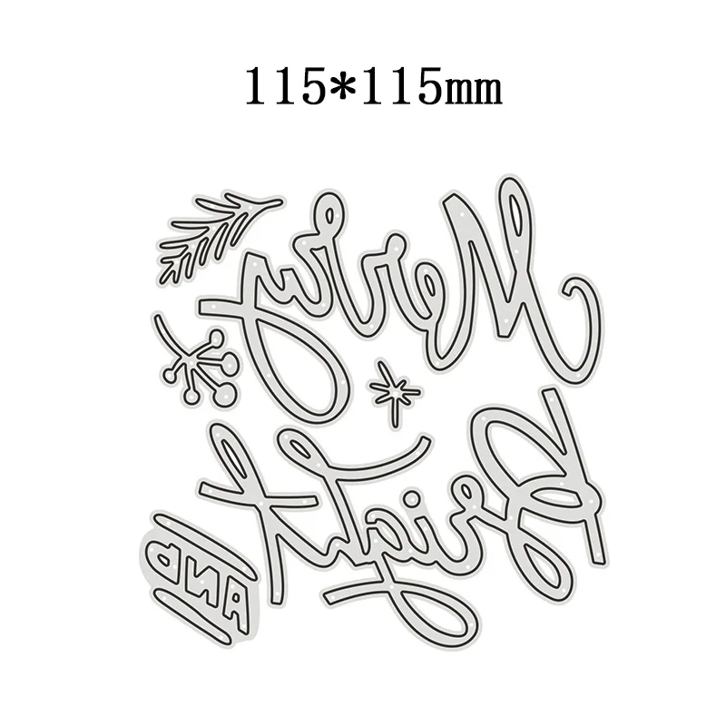 New 2022 Writing Christmas Art Font Metal Cutting Dies For DIY Scrapbooking and Card Making Embossing Craft Decorative No Stamps