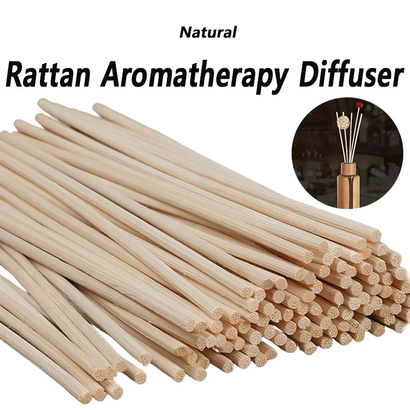 10/20/50pcs Natural DIY Wood Stickes Handmade Extra Thick Rattan Aromatherapy Diffuser Refill Sticks Woodworking Rattan Stick