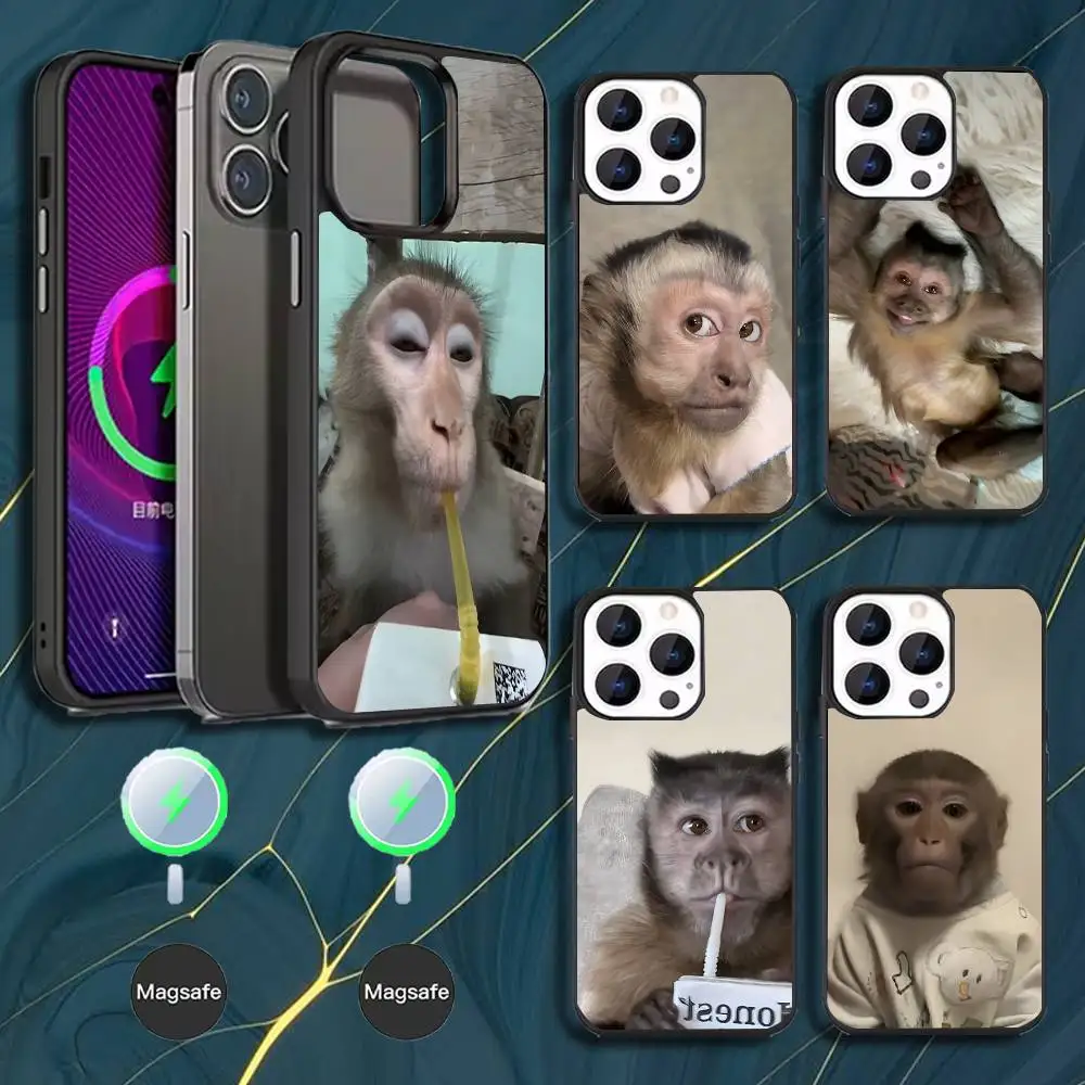 

Monkey Sipping C-Caprisun Phone Case For iPhone 17,16,15,14,13,12,11,Pro,Max,Plus,Mini,Magsafe,Magnetic Wireless Charging Case