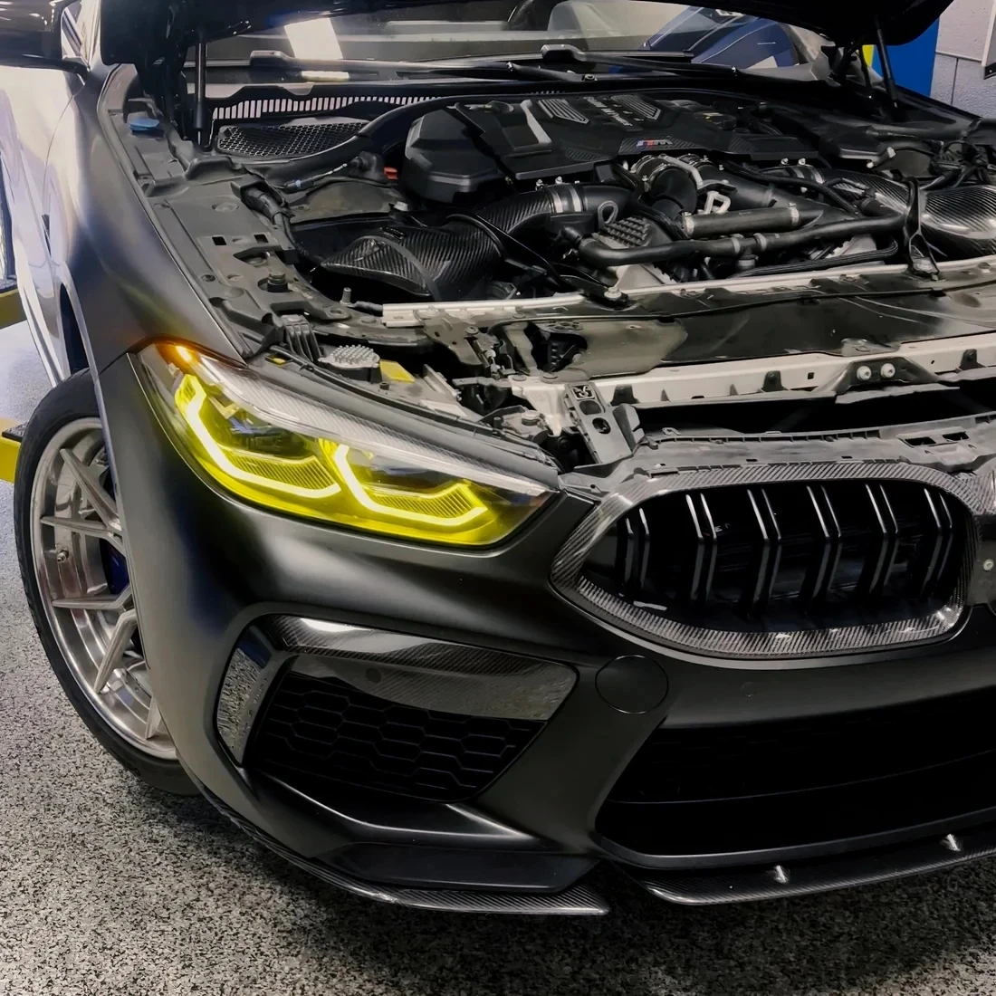 CSL Style Lemon Yellow DRL Daytime Running Lights For BMW F91 F92 F93 M8 G14 G15 G16 8Series 63119498647 63119498649 LED Chips