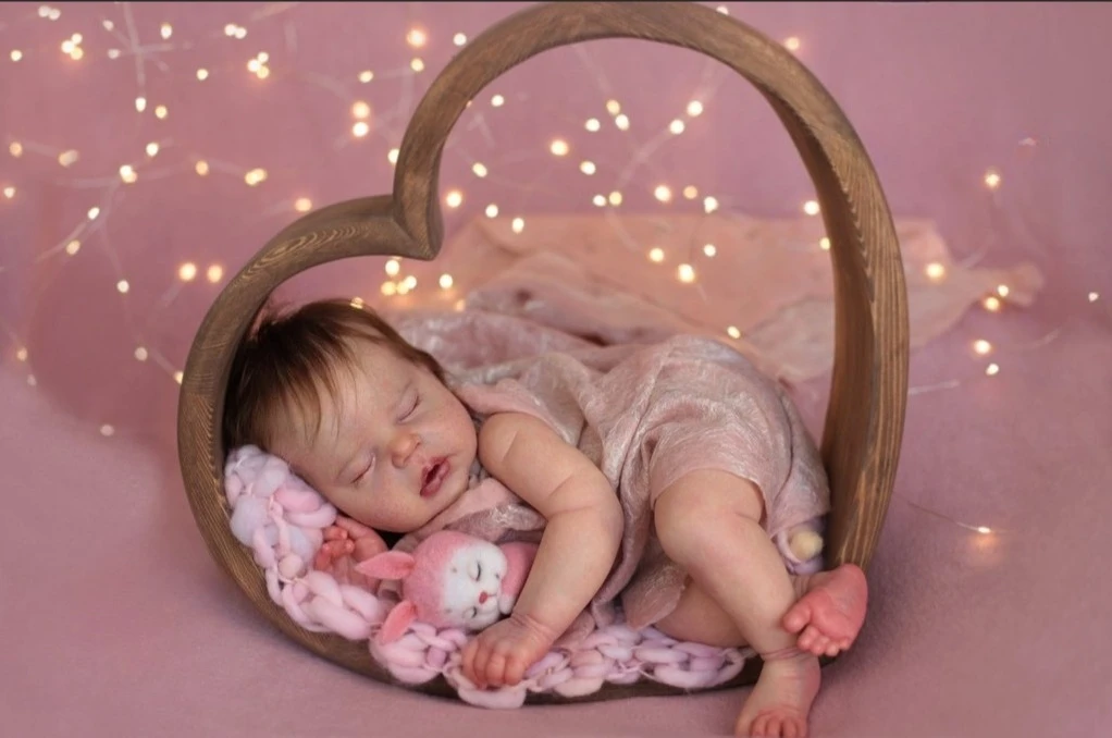 NPK 22'' unvollendete Puppenteile, lebensechtes, lebensechtes Reborn-Set, bereits bemalt mit Handwurzelhaar