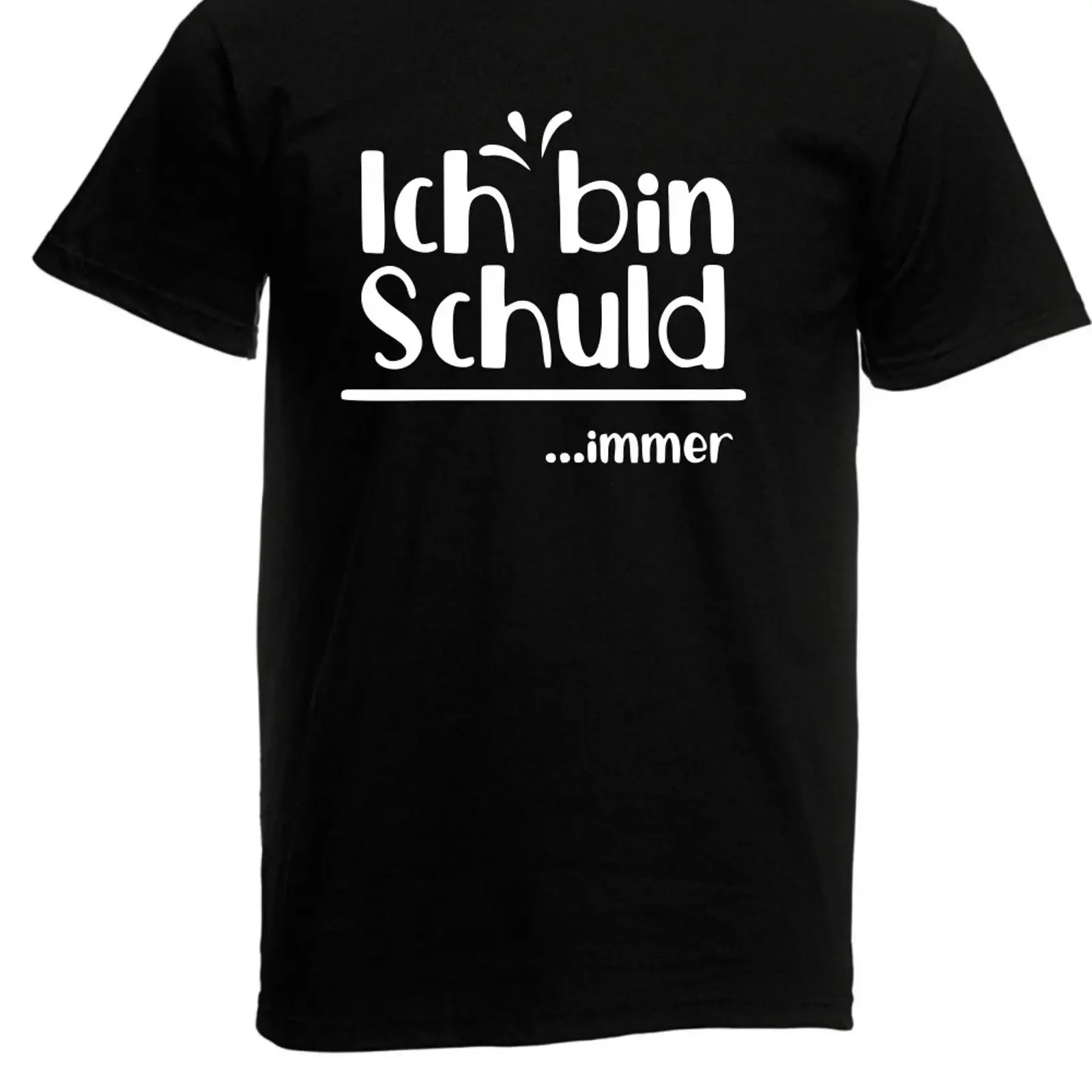 Herren T Shirt Ich bin Schuld immer Gr??e bis 5XL vintage Washed streetwear designer clothes Comfortable homme Breathable