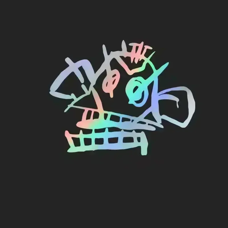18cm League of Legends Jinx Explosive Monkey Rocket Launcher Game Laser Stationery Sticker Reflective Decals for Laptop Car Toys image 4