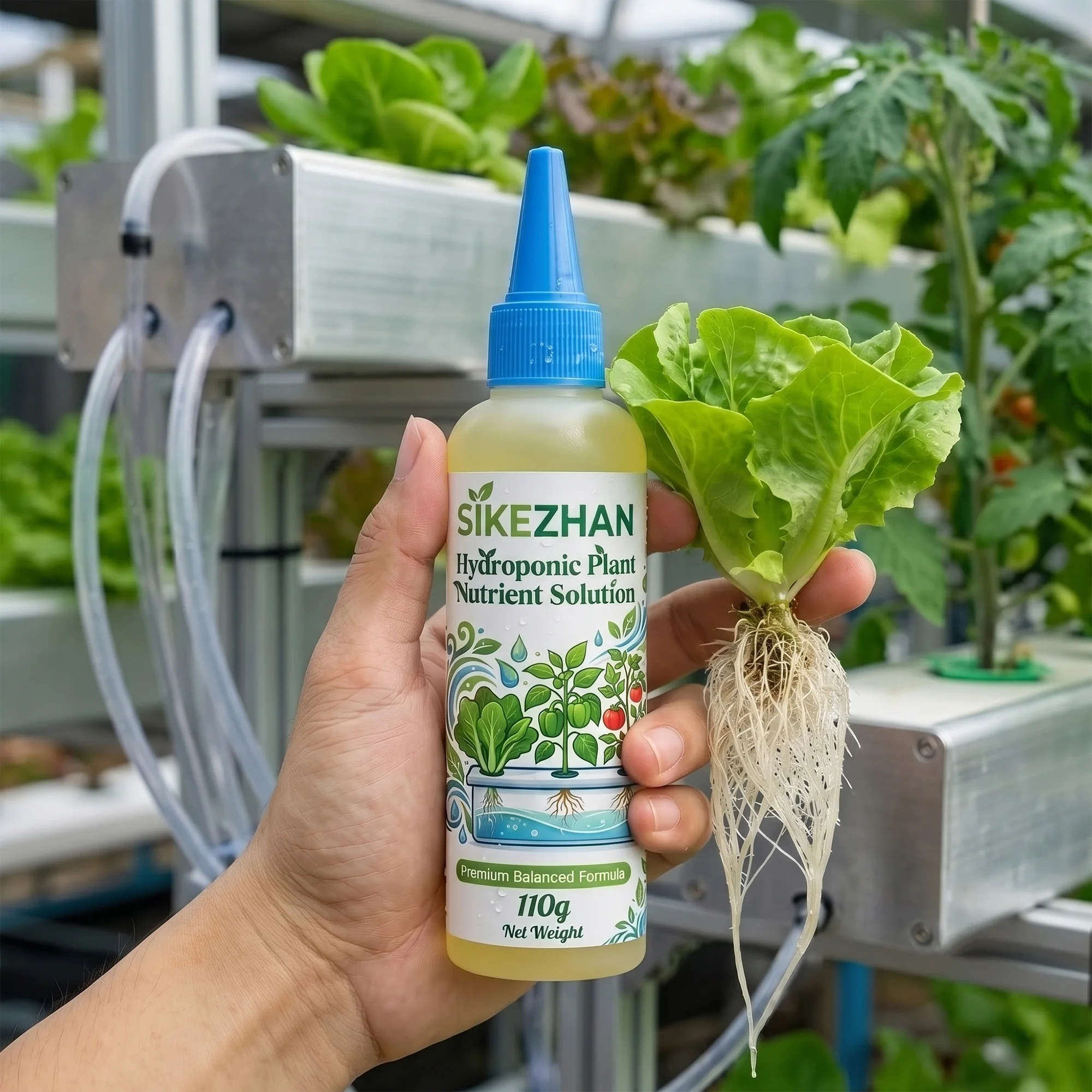 Hydroponic Nutrient Solution for Indoor Tomatoes & Vegetables, Complete Plant Food to Boost Fast Growth & Healthy Roots, 110ml view 5
