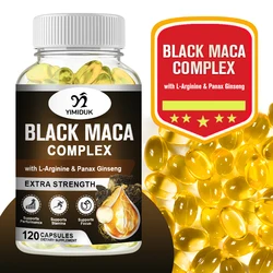 Black Maca Booster for Men - Maca Supplements for Health, Energy & Endurance, Muscle Mass