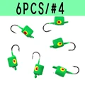 6pcs green yellow ey