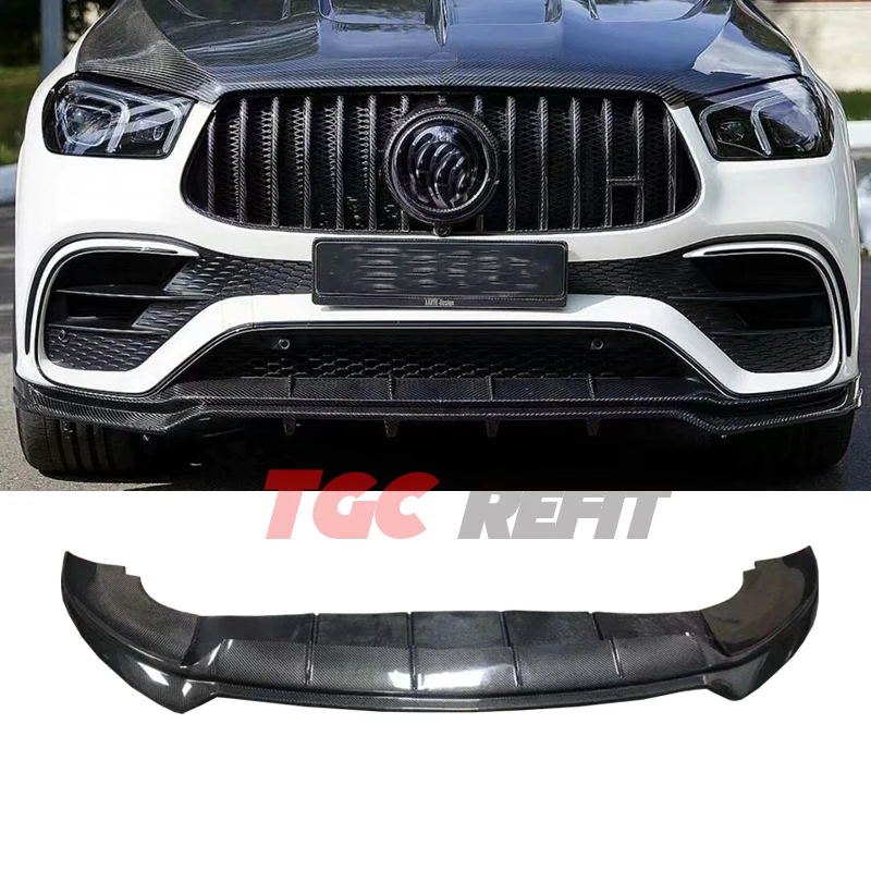 

Benz GLE350/450/53 GLE400d 2020-2022 Sport Edition Carbon Fiber Front Lip Spoiler Front Bumper Lip Chin Car Bumper Chin Guard