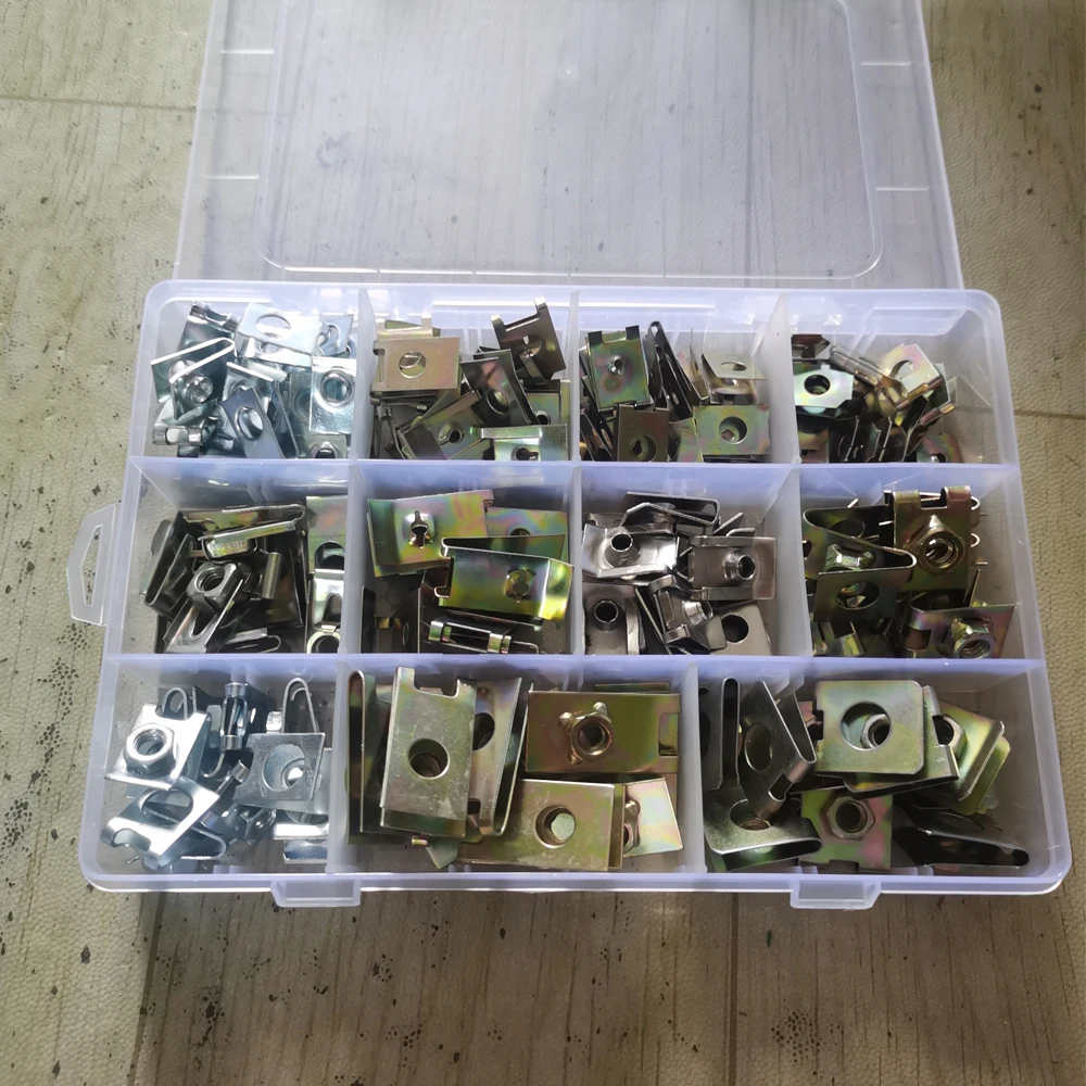 Mixd Metal Clips Retainer Instrument panel Auto Fasteners Universal Car Body Radios Dashboard DVD Metal U cord lock Clip