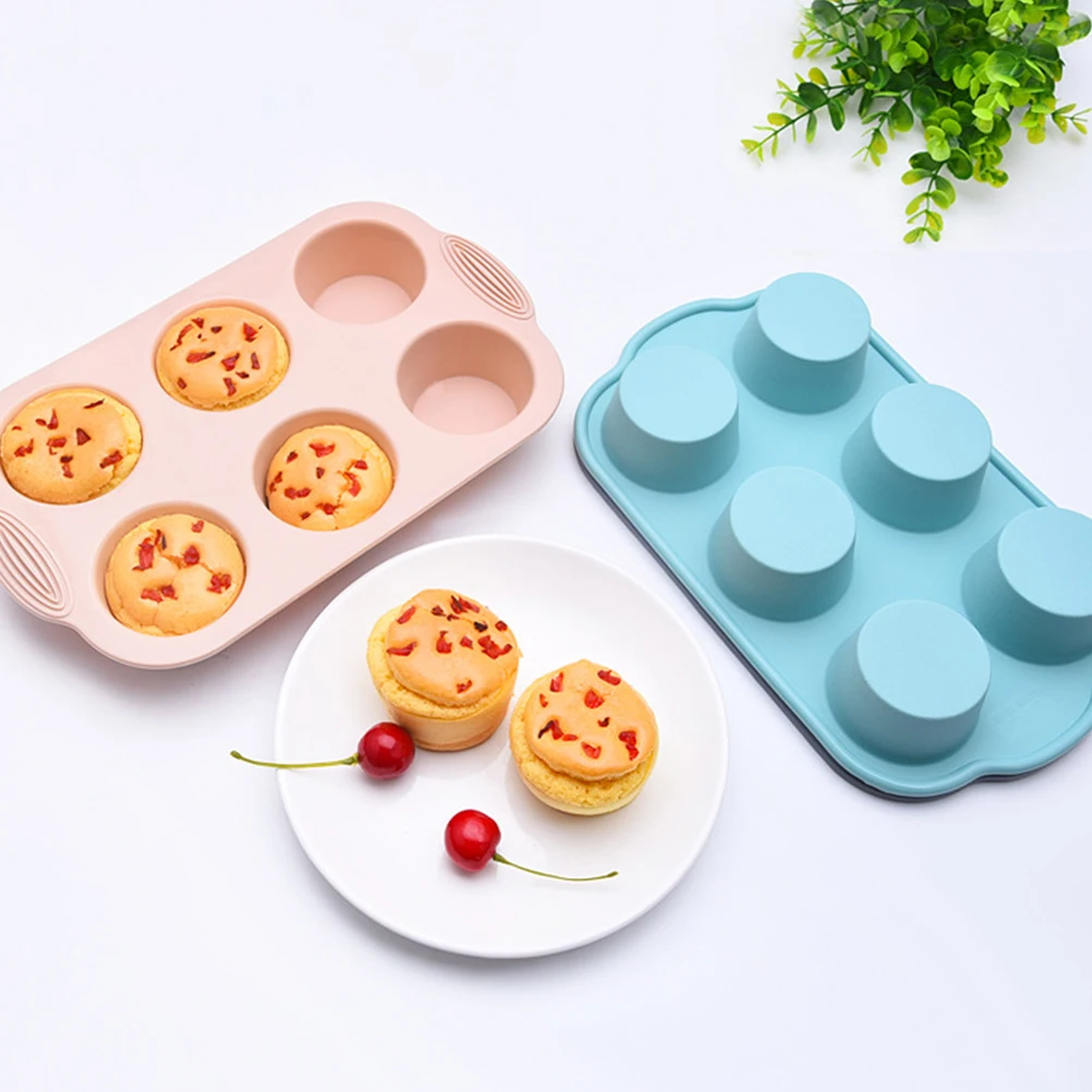 

6 Cavities Silicone Baking Mold High Temperature Resistant Cake Jelly Chocolate Maker Non Stick Flexible Kitchen Pan
