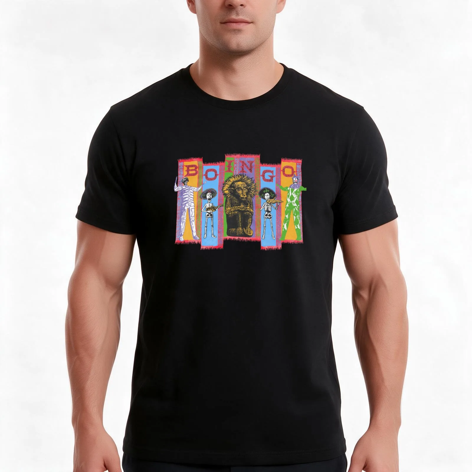 Oingo Boingo 2 (3) T-Shirt, Summer Casual Cotton Tee, Oversized Streetwear Tops, Vintage Graphic Print, Loose Fit Short Sleeve