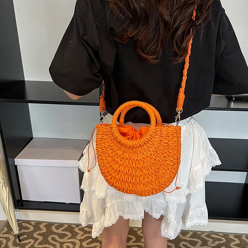 Bohemian Style Straw Handbag High Quality Multi-functional Shopping Bag Suitable For Travel and Vacation