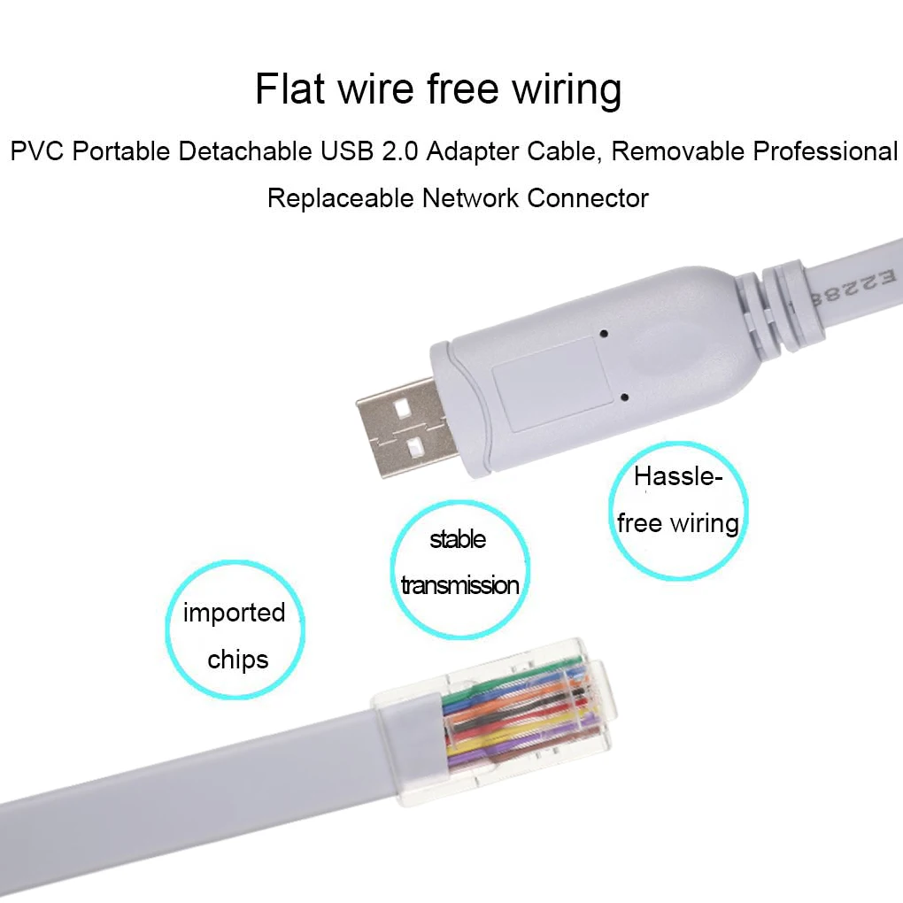 Mới 1.8M USB Để RJ45 Cho Cisco USB Cáp Console Tay Cầm Gỡ Lỗi Dòng A7H5 Cho Cisco H3C HP Arba 9306 Cho Huawei Router