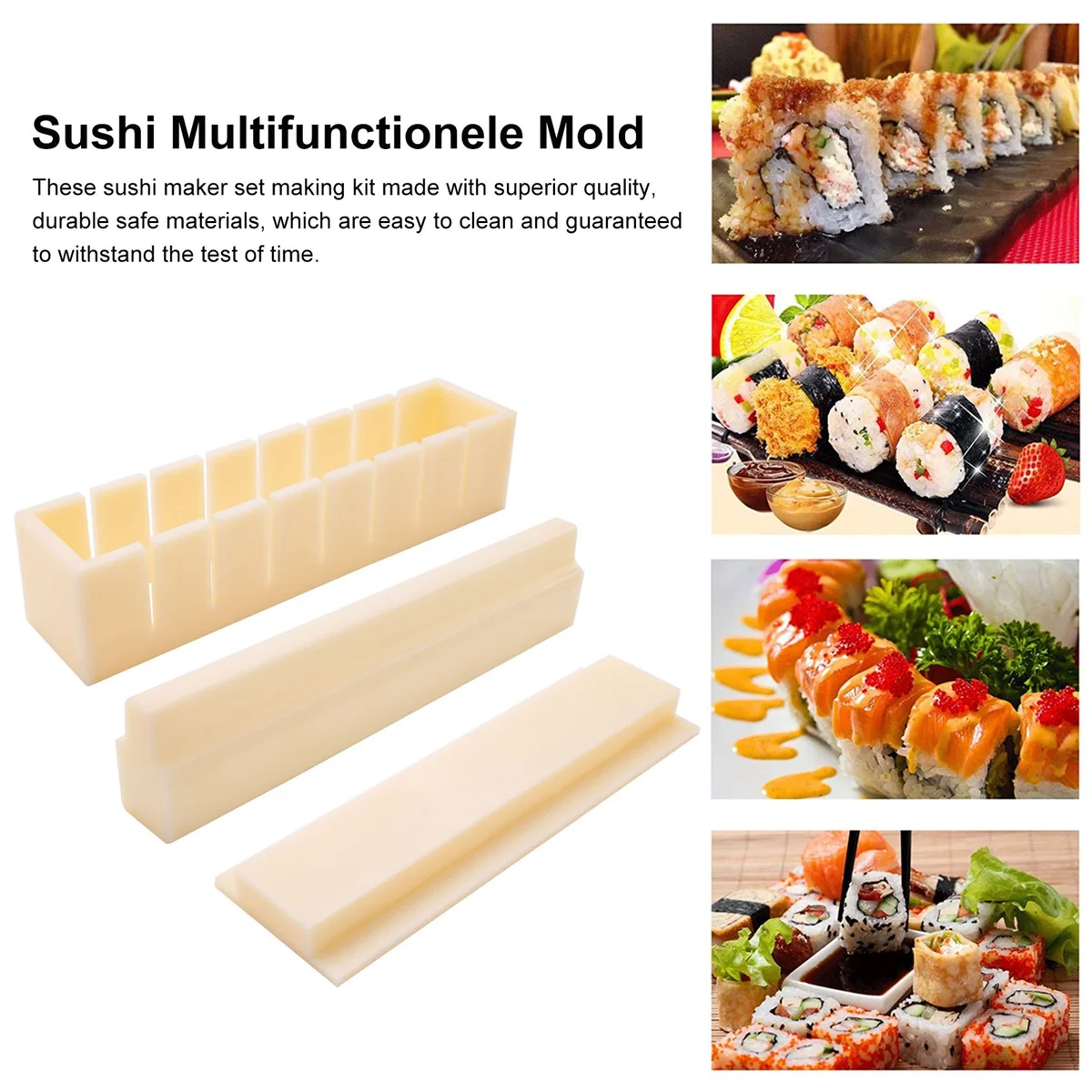 Molde de arroz para hacer Sushi, molde para tartas japonesas, molde multifunción, Kit para hacer Sushi, molde cuadrado B