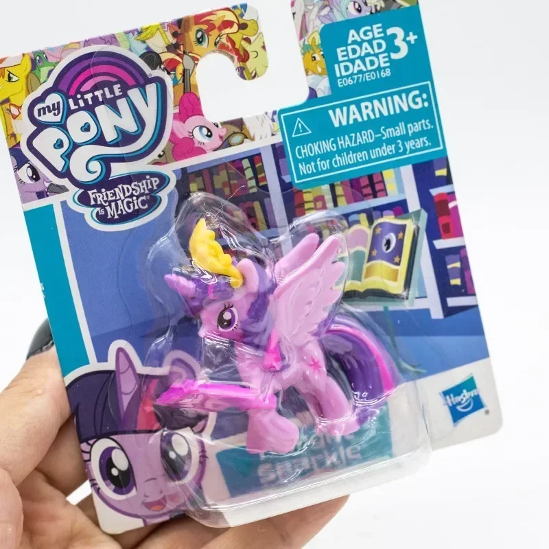 Hasbro-figuras de acción de My Little Pony, Mini Story, Twilight Friendship is Magic, Applejack Fluttershy, modelo de juguete