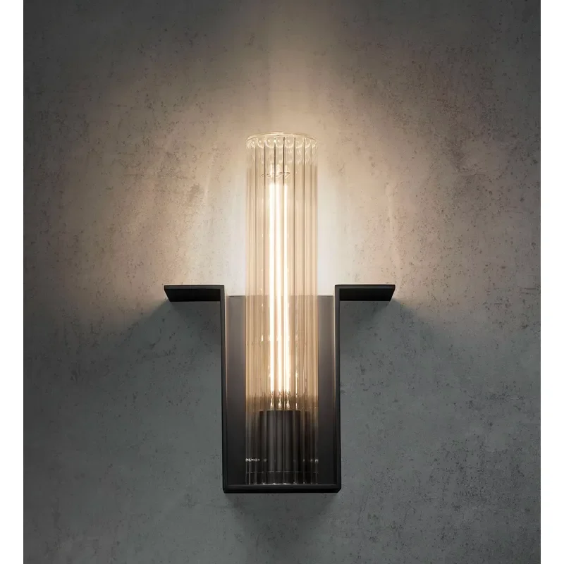 Outdoor Brass Wall Lamp for Decoration Lighting Simple Oval Glass Adjustable Height Sconce for Chandeliers Pendant