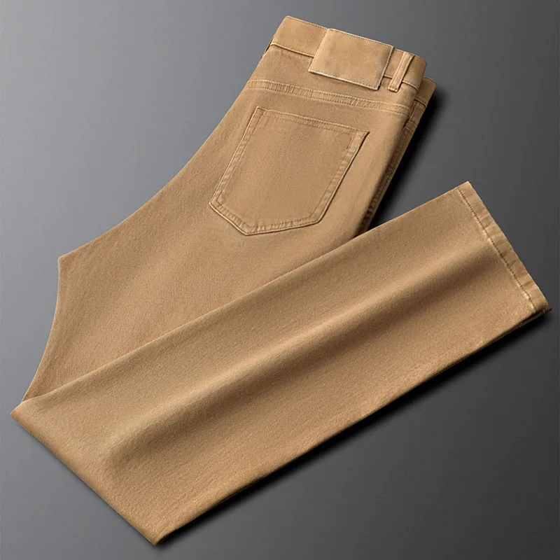 

Light luxury old money style camel cotton commuter casual pants men's autumn new men's business trousers