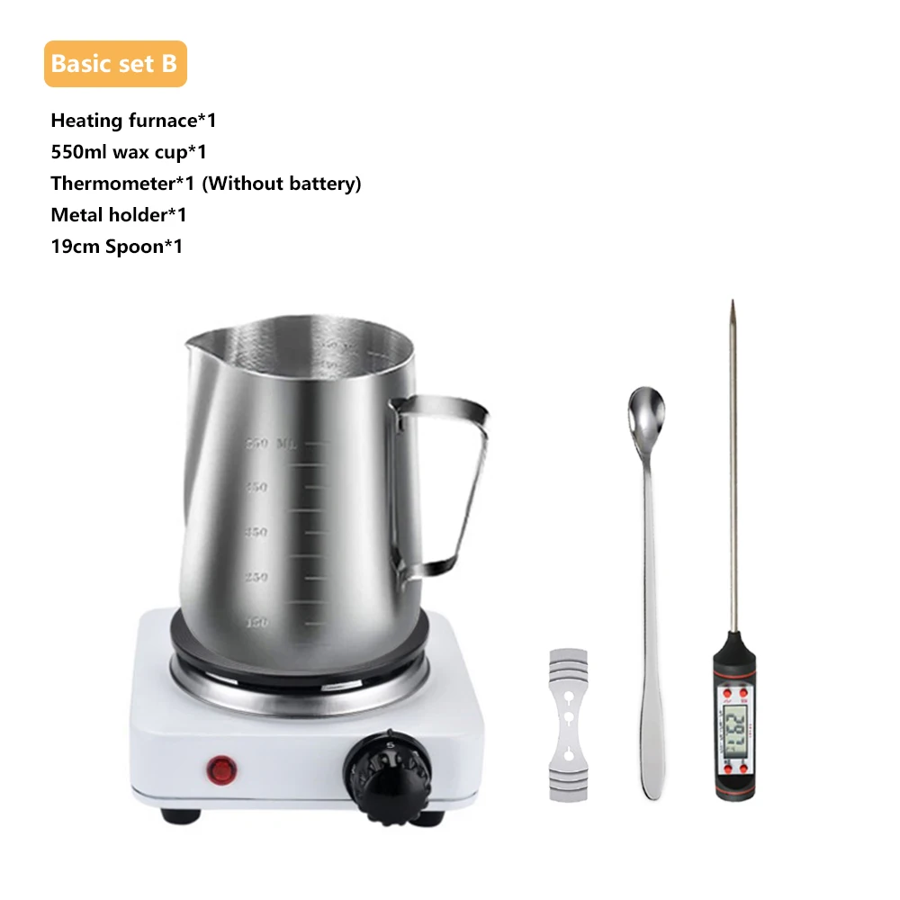 DIY Candle Craft Tools Kit met Wax Smelten Hete Plaat, Kaarsen Maken Benodigdheden Accessoires, Aromatherapie Wax Kaars Maken Kit